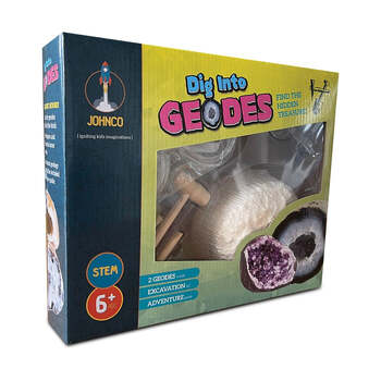 Johnco Dig Into Geodes Kids/Toddler Activity Toy 6y+