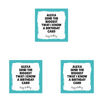3PK Filthy Sentiments Birthday Alexa Card w/ Envelope 14x14cm