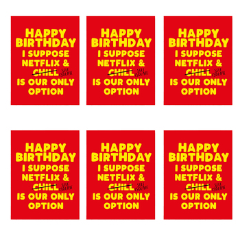 6PK Filthy Sentiments A5 Netflix & Isolate Card w/ Envelope