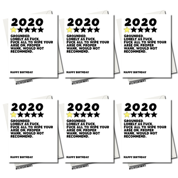 6PK Filthy Sentiments A5 1 Star Rating 2020 Card w/ Envelope