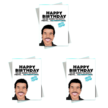 3PK Filthy Sentiments Lionel 10pm Birthday Card w/ Envelope A5