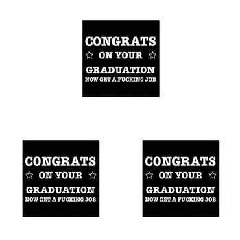 3PK Filthy Sentiments Congrats On Your Graduation Card w/ Envelope 14x14cm