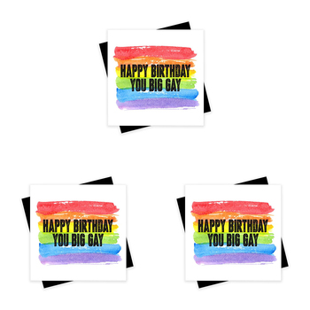 3PK Filthy Sentiments Big Gay Card w/ Envelope 14x14cm