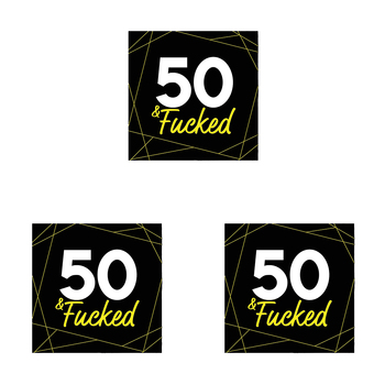 3PK Filthy Sentiments 50 & F*cked Card w/ Envelope 14x14cm