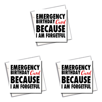 3PK Filthy Sentiments Emergency Card w/ Envelope 14x14cm