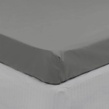 Algodon Long Single Bed Fitted Sheet 300TC Cotton Charcoal