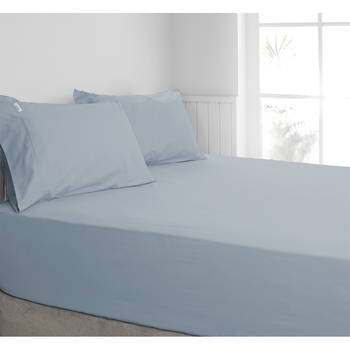Algodon King Bed 300TC Cotton Fitted Sheet Combo Set Faded Denim