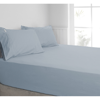 Algodon Queen Bed Combo Fitted Sheet Set 300TC Cotton Faded Denim