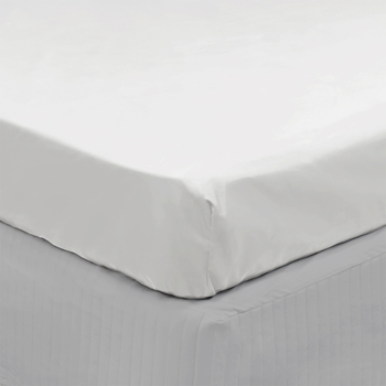 Algodon Long Single Bed Fitted Sheet 300TC Cotton White