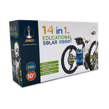 Johnco 14-in-1 Educational Solar Powered Robot Kids Learning Toy 10y+
