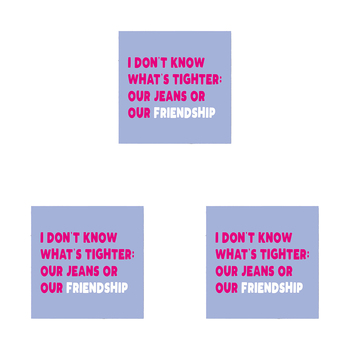 3PK Filthy Sentiments Tight Jeans Card w/ Envelope 14x14cm