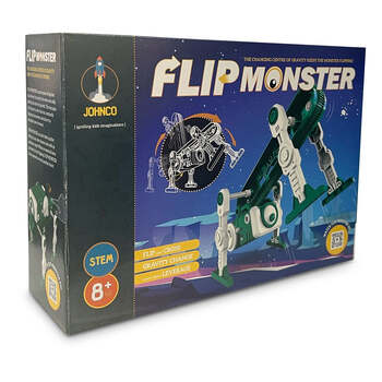 Johnco Flip Monster Gravity Robot Build/Play Flip Kids Toy 8y+