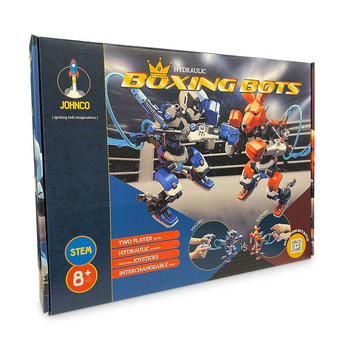 Johnco Hydraulic Boxing Bots Kids/Childrens STEM Multiplayer Toy 8y+