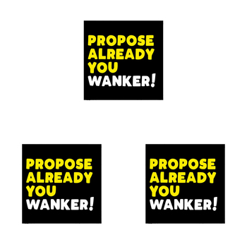 3PK Filthy Sentiments Propose Already Wanker Card w/ Envelope 14x14cm