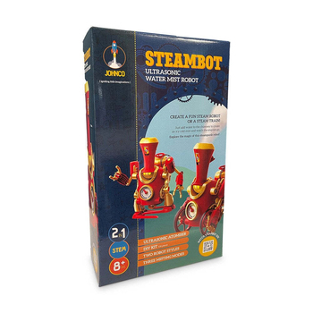 Johnco SteamBot 2in1 Ultrasonic Water Mist Robot DIY STEM Building Toy Kit 8y+