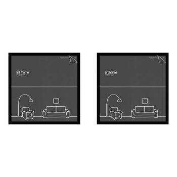 2PK Impact Merch Deluxe Picture Frame Fits up to 40x40cm Print  - Black