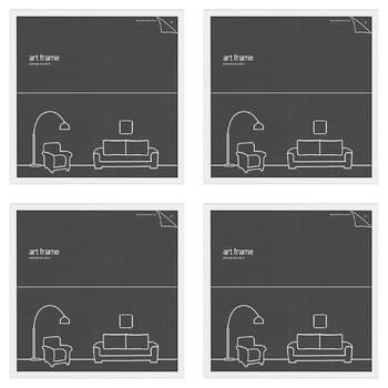 4PK Impact Merch Deluxe Picture Frame Fits up to 40x40cm Print - White