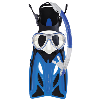 Mirage Junior Silicone Mask/Snorkel & Fin Set Large/XL - Blue