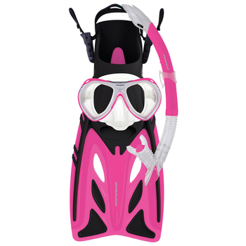 Mirage Junior Silicone Mask/Snorkel & Fin Set Small/Medium - Pink
