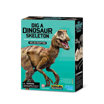 4M KidzLabs Dig a Dinosaur Velociraptor Kids Learning Toy 8y+