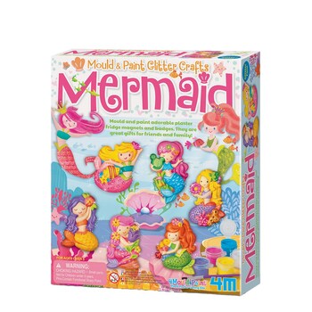 4M Mould & Paint Glitter Mermaid Kids/Children Art/Craft Activity 5y+