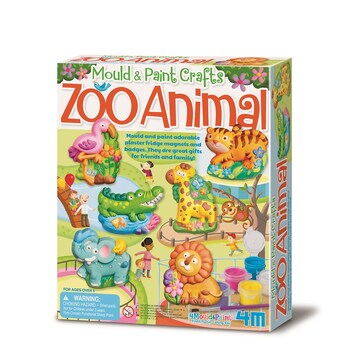 4M Mould & Paint Zoo Animal Kids/Children Art/Craft Activity 5y+