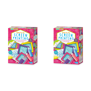 2PK 4M KidzMaker Easy-to-do Screen Printing Kids Craft Kit 5y+