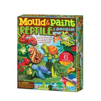 4M Mould & Paint Reptile & Amphibian Kids Craft Kit 5y+
