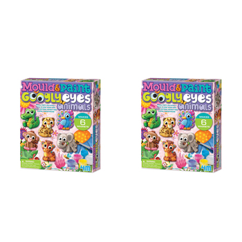 2PK 4M Mould & Paint Googly Eyes Animals Kids Craft Kit 5y+