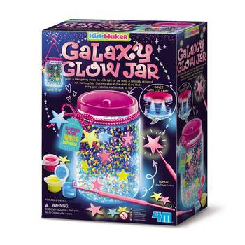 4M KidzMaker Galaxy Glow Jar Toy DIY Craft Kit Kids 5y+