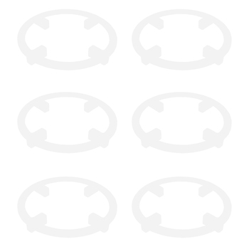 6PK Homeleisure Floor Saver Ring Surface Protector 20cm White Garden 
