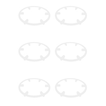 6PK Homeleisure Floor Saver Ring Surface Protector 30cm White Garden 