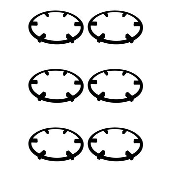 6PK Homeleisure Floor Saver Ring Surface Protector 30cm Black Garden 
