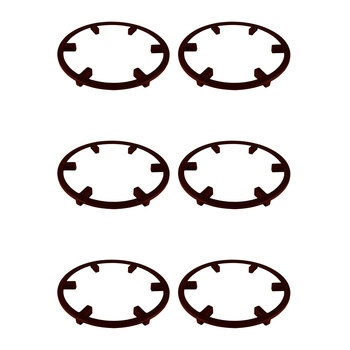 6PK Homeleisure Floor Saver Ring Surface Protector 30cm Terracotta 