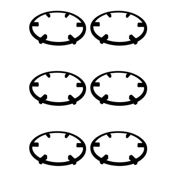 6PK Homeleisure Floor Saver Ring Surface Protector 30cm Black Garden 
