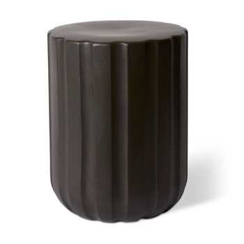 E Style Dalton 45cm Ceramic Stool Round - Black
