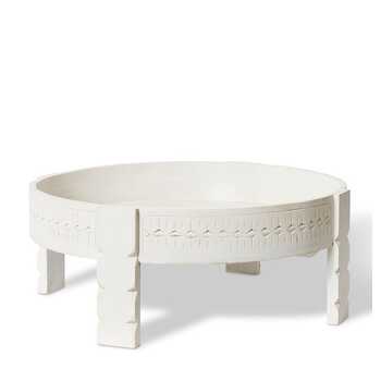 E Style Yesha 76cm Wood Coffee Table Round - White