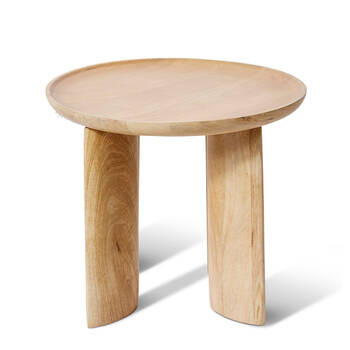 E Style Kofi Coffee Table Tall Mango Wood Furniture 60x47cm Natural