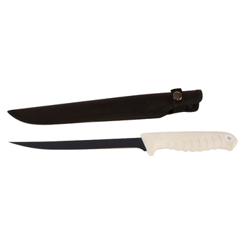 Fishteck 20cm Deluxe Fillet Knife w/ Sheath - White
