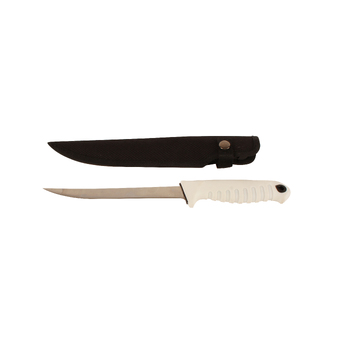 Fishteck 17cm Fillet Knife w/ Sheath Kitchen Cutting - White