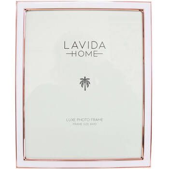LVD Iron/Glass Picture/Photo Frame 8x10 24.5x1.5x29.5cm White/Rose Gold
