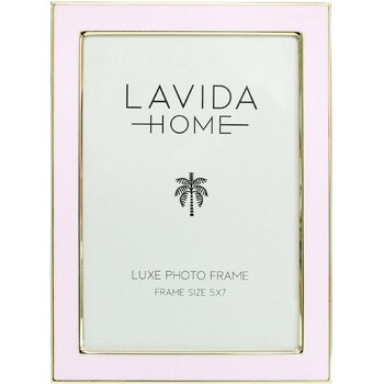 LVD Enamel Iron Glass Luxe 5x7" Photo Frame Display - Blush/Gold