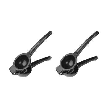 2PK Final Touch Lemon And Lime Aluminium Citrus Press Juicer Black
