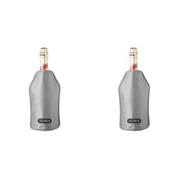 2PK Final Touch Nylon Wine Bottle Chiller/Cooling Sleeve – Grey