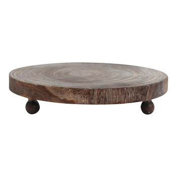LVD Paulownia Wood 34cm Trivet Kitchen/Dining Round Stand XL - Mocha