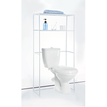 Home Expression 134cm Metal Bathroom Storage Rack Shelf - White 