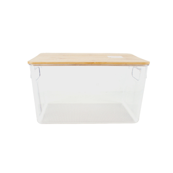 Home Expression 28x20cm Storage Basket w/ Lid Organiser - Clear