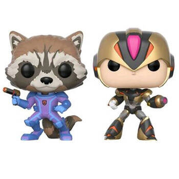 2pc Marvel vs Capcom Infinite Rocket Raccoon vs Mega Man X Pop Vinyl