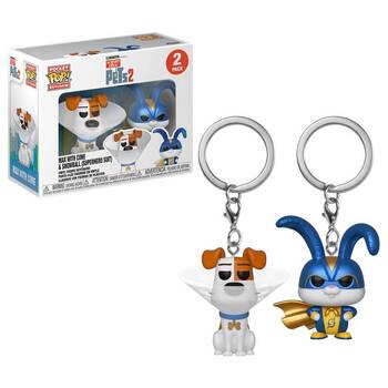 Pop! Secret Life of Pets 2 - Max & Snowball Pocket Keychain 2-pack