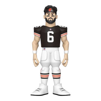 NFL Football Baker Mayfield Browns Gold Vinyl Action Figure Toy 12in